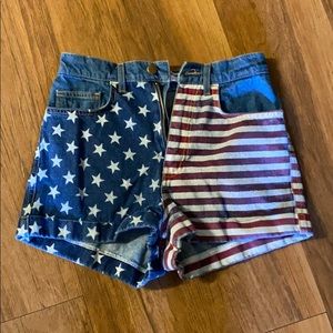 American Apparel USA flag shorts